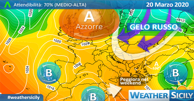 Sicilia: piogge in arrivo nel weekend.