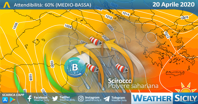 Sicilia, la primavera si spegne: maltempo da lunedì. Arriva la sabbia del Sahara.