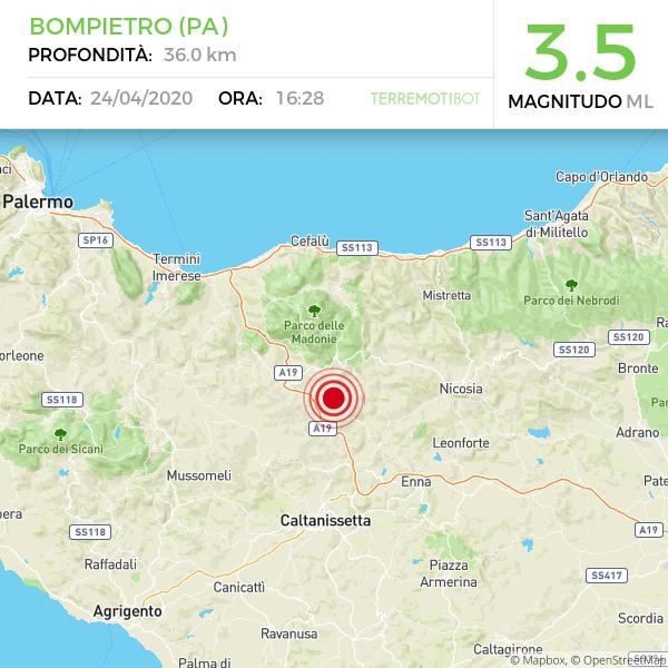 Sicilia, continua la sequenza sismica nell'ennese: scossa 3.5 a Troina stamane.