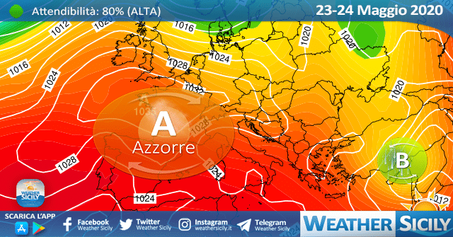 Sicilia, calo termico e qualche locale pioggia in arrivo.