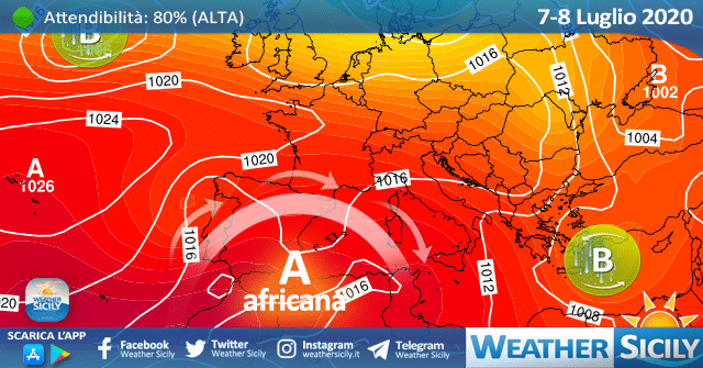 Sicilia, torna l'alta pressione africana: migliora sul settore orientale.