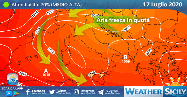 Sicilia, weekend a tratti temporalesco: attesi fenomeni localmente intensi.