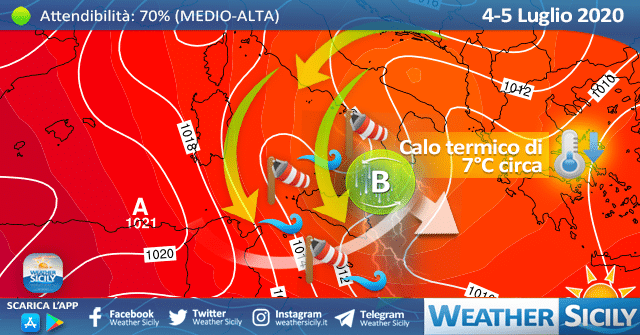 Sicilia: crollo termico nel weekend, con locale maltempo, vento e mareggiate.