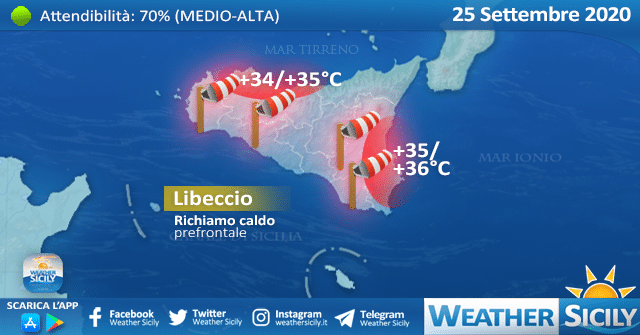 Sicilia: venerdì attesi 36 gradi a Siracusa, 35 a Palermo e Catania.