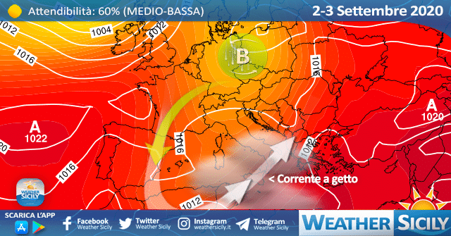 Sicilia, fine del caldo tra poche ore: peggiora su tirreniche! Forti venti settentrionali in arrivo.