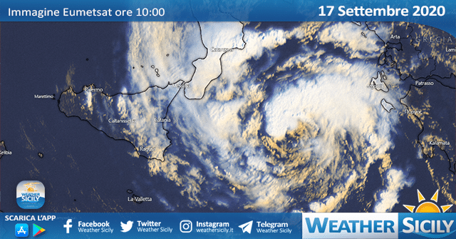 Il ciclone mediterraneo sfiora la Sicilia: venti in rinforzo e maltempo sparso giovedì.