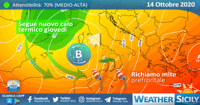 Rovesci e temporali puntano il nord Sicilia.