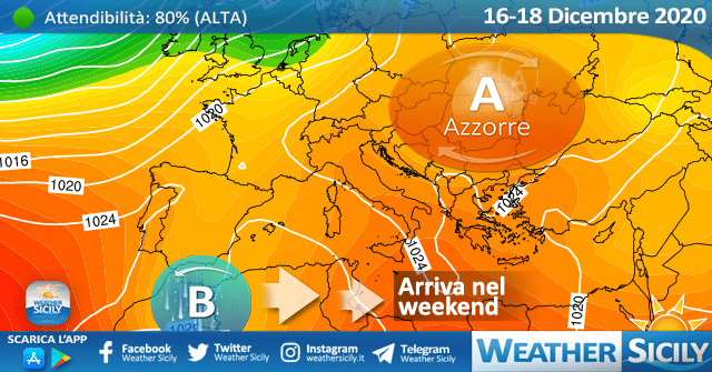 Sicilia: anticiclone fino a venerdì. Peggiora nel weekend.