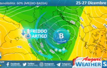 Sicilia: freddo artico e neve a  quote più basse tra S. Stefano e domenica 27.