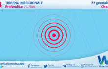 Sicilia: scossa di terremoto di magnitudo 3.4 nel Tirreno Meridionale (MARE)