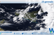 Sicilia: immagine satellitare Nasa di sabato 23 gennaio 2021