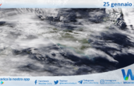 Sicilia: immagine satellitare Nasa di lunedì 25 gennaio 2021