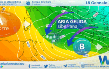 Sicilia, nuovo impulso siberiano lunedì: attesa neve a quote più basse.