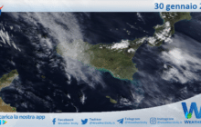 Sicilia: immagine satellitare Nasa di sabato 30 gennaio 2021