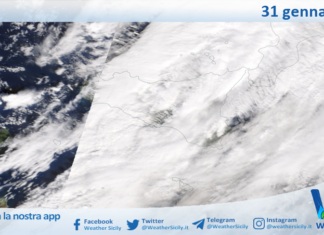 Sicilia: immagine satellitare Nasa di domenica 31 gennaio 2021