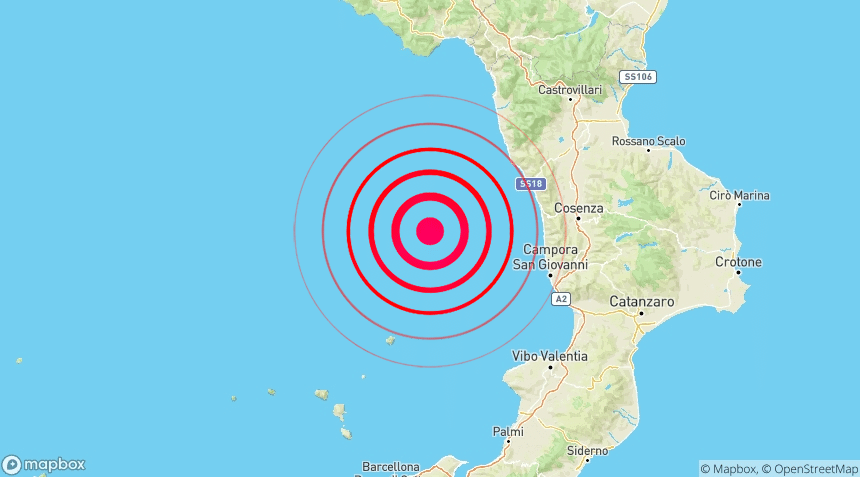 Sicilia: scossa di terremoto magnitudo 3.0 nel Tirreno Meridionale (MARE)