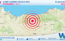 Sicilia: scossa di terremoto magnitudo 2.7 nei pressi di Geraci Siculo (PA)