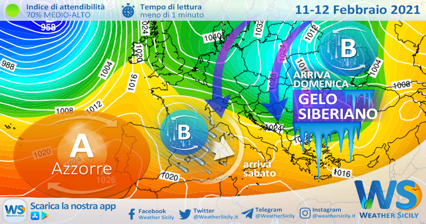 Sicilia: condizioni meteo in miglioramento da giovedì. Seguono conferme sul gelo a seguire.