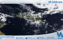Sicilia: immagine satellitare Nasa di lunedì 08 febbraio 2021