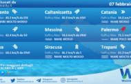 Sicilia: condizioni meteo-marine previste per domenica 07 febbraio 2021