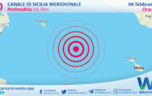 Sicilia: scossa di terremoto magnitudo 3.0 nel Canale di Sicilia meridionale (MARE)