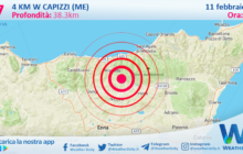 Sicilia: scossa di terremoto magnitudo 2.7 nei pressi di Capizzi (ME)
