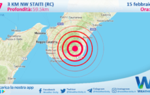Sicilia: scossa di terremoto magnitudo 2.7 nei pressi di Staiti (RC)