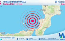 Sicilia: scossa di terremoto magnitudo 2.5 nel Tirreno Meridionale (MARE)