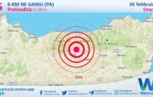 Sicilia: scossa di terremoto magnitudo 2.5 nei pressi di Gangi (PA)