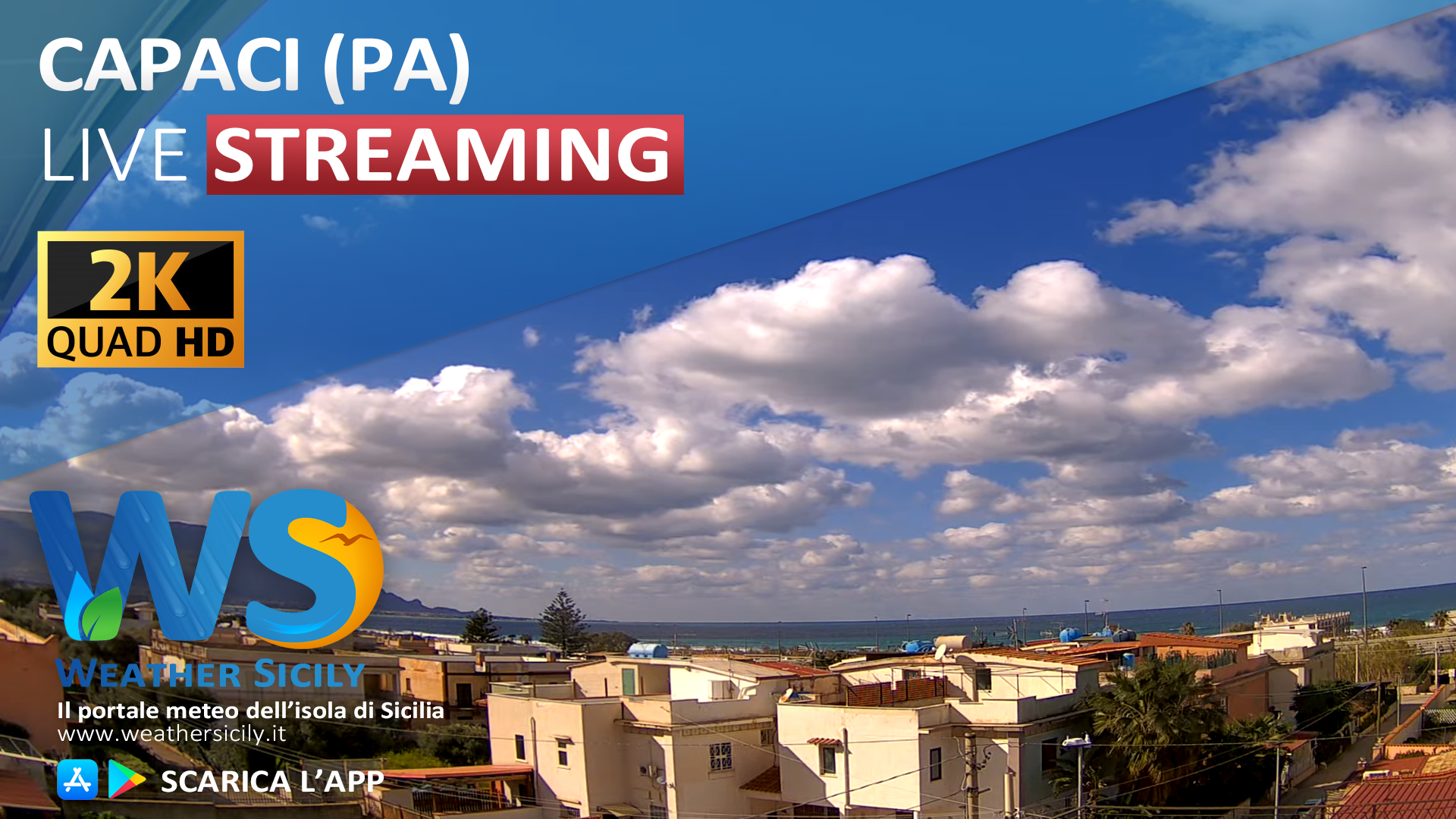 Capaci live webcam Panoramica nordovest Meteo Sicilia