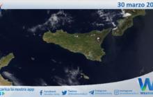 Sicilia: immagine satellitare Nasa di martedì 30 marzo 2021