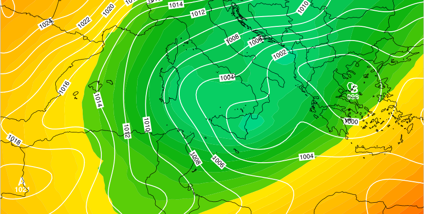 Sicilia: irruzione artica e neve a quote collinari lunedì.