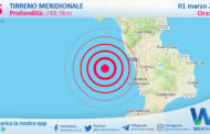 Sicilia: scossa di terremoto magnitudo 3.5 nel Tirreno Meridionale (MARE)
