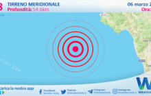 Sicilia: scossa di terremoto magnitudo 2.8 nel Tirreno Meridionale (MARE)