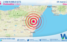 Sicilia: scossa di terremoto magnitudo 2.5 nei pressi di Milo (CT)