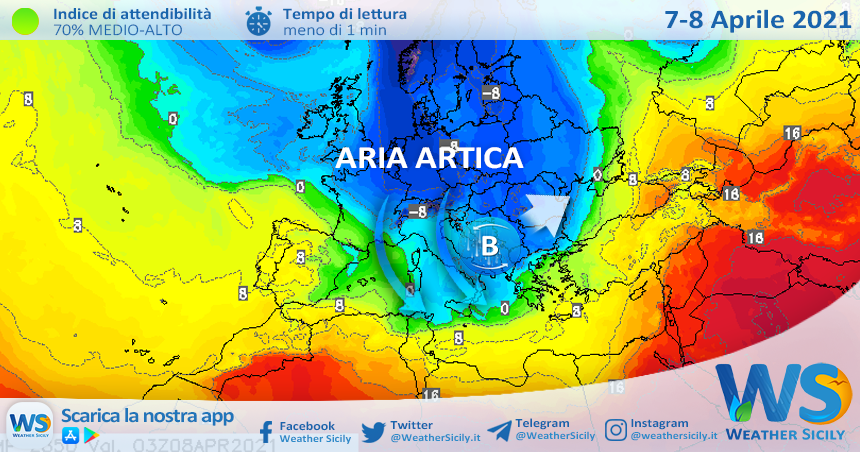 Sicilia, colpo di coda invernale: temperature giù di 8 gradi.