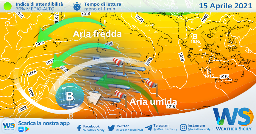 Sicilia, la primavera si spegne: arriva una perturbazione africana.