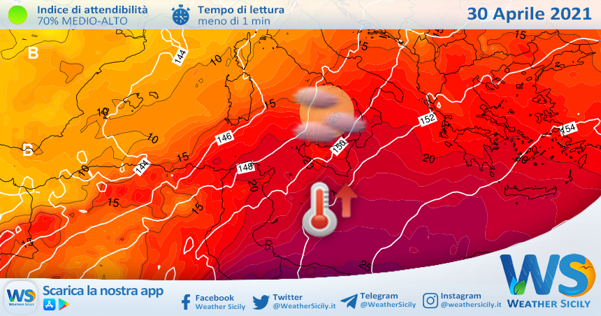 Anticipo d'estate in Sicilia: temperature in netto rialzo venerdì.