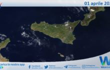 Sicilia: immagine satellitare Nasa di giovedì 01 aprile 2021