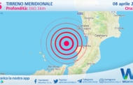 Sicilia: scossa di terremoto magnitudo 2.6 nel Tirreno Meridionale (MARE)