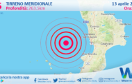 Sicilia: scossa di terremoto magnitudo 2.5 nel Tirreno Meridionale (MARE)