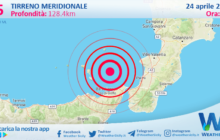 Sicilia: scossa di terremoto magnitudo 2.5 nel Tirreno Meridionale (MARE)