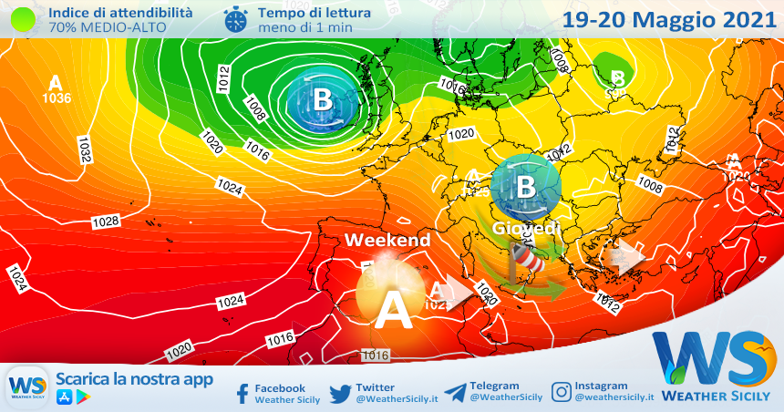 Sicilia: calo termico in arrivo giovedì ma senza piogge.