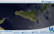 Sicilia: immagine satellitare Nasa di sabato 08 maggio 2021