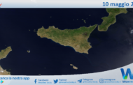 Sicilia: immagine satellitare Nasa di lunedì 10 maggio 2021
