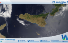 Sicilia: immagine satellitare Nasa di lunedì 24 maggio 2021