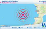 Sicilia: scossa di terremoto magnitudo 3.6 nel Tirreno Meridionale (MARE)