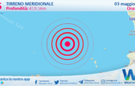 Sicilia: scossa di terremoto magnitudo 3.5 nel Tirreno Meridionale (MARE)