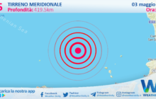 Sicilia: scossa di terremoto magnitudo 3.5 nel Tirreno Meridionale (MARE)
