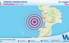 Sicilia: scossa di terremoto magnitudo 3.1 nel Tirreno Meridionale (MARE)